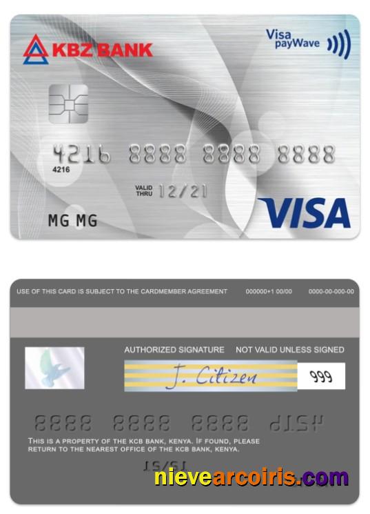 Myanmar KBZ Bank MPU visa credit card